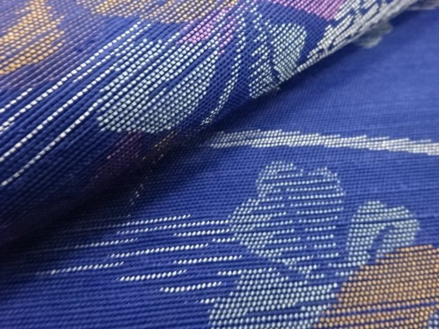  アンティーク　流水に万寿菊模様織り出し名古屋帯（着用可）